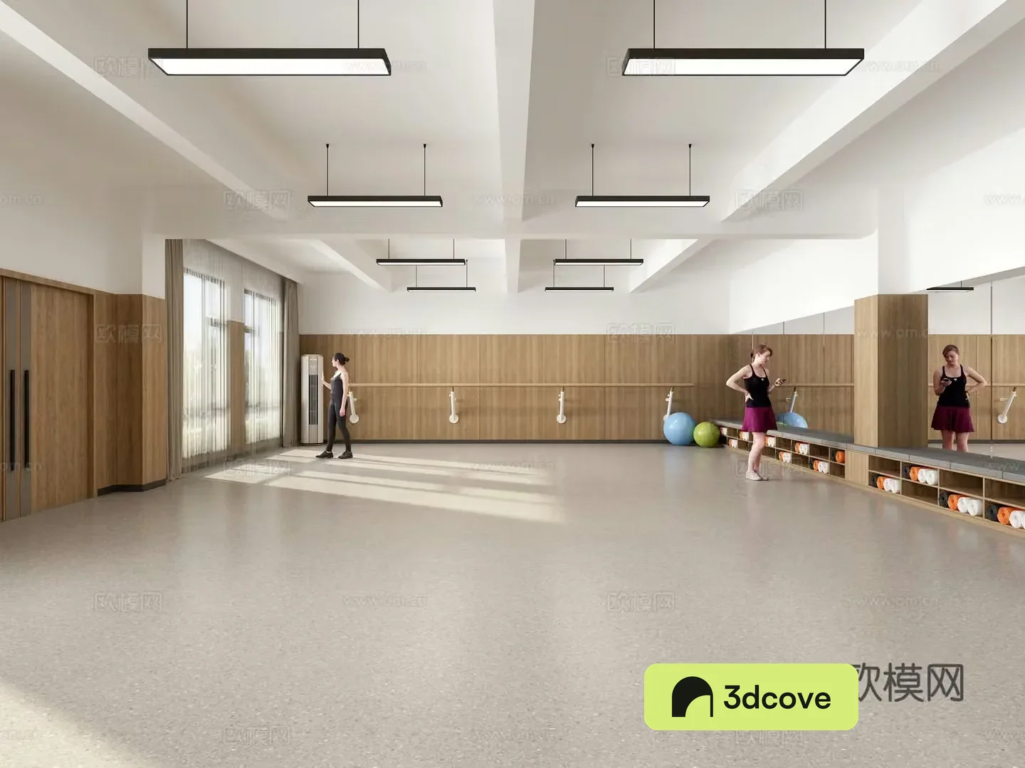 Modern dance studio yoga studio