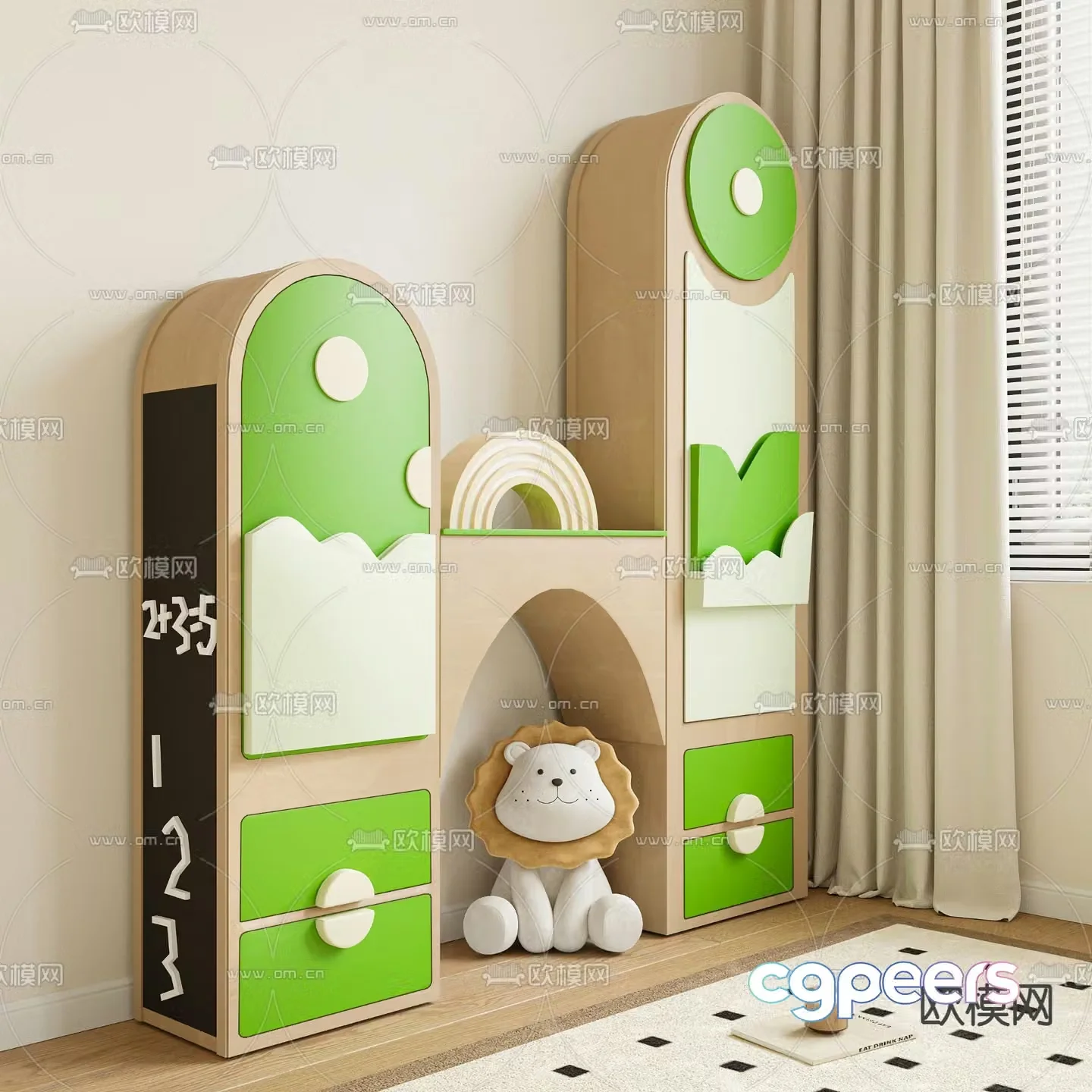 Porro children’s wardrobe 3d model