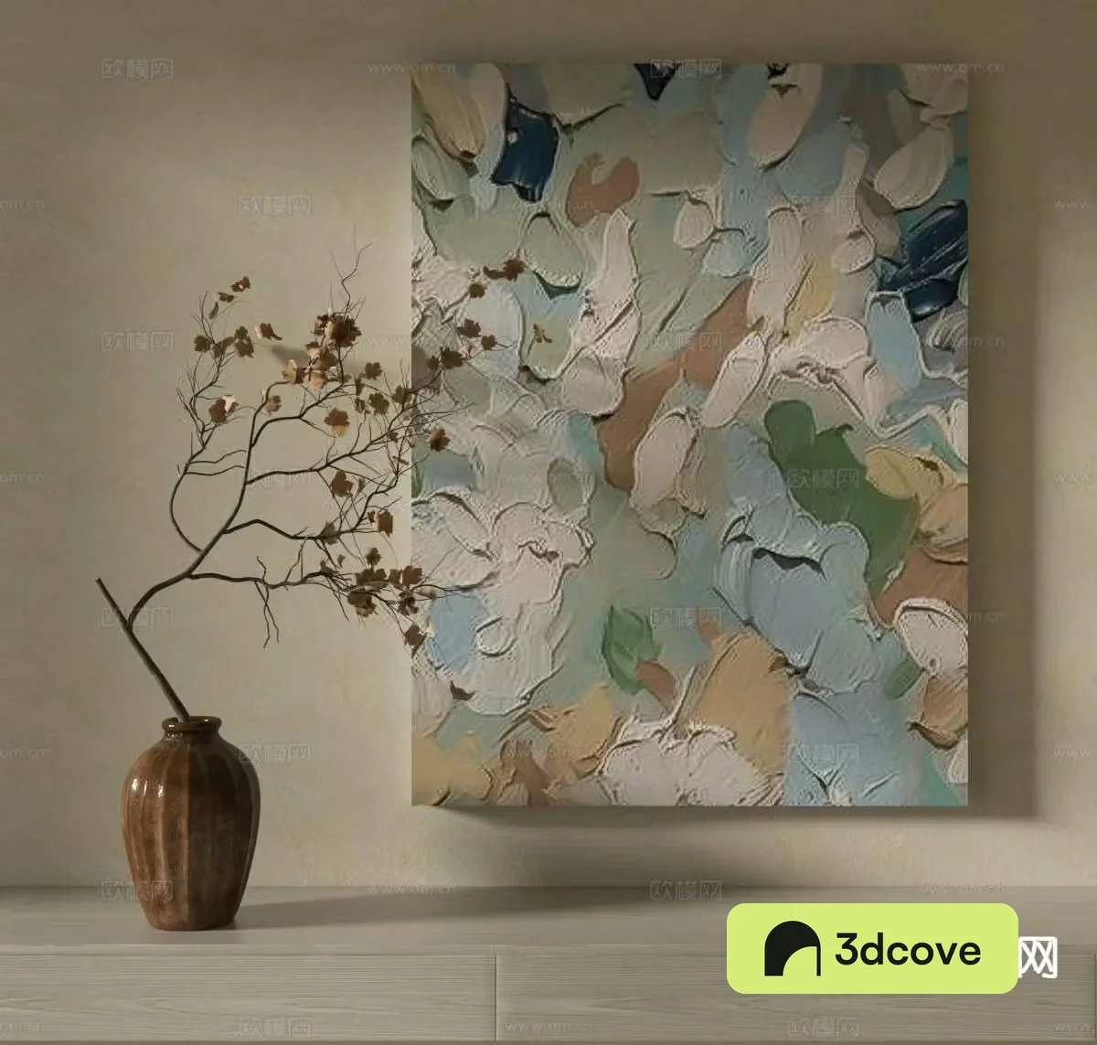 Wabi-sabi painting texture painting decorative painting hanging painting