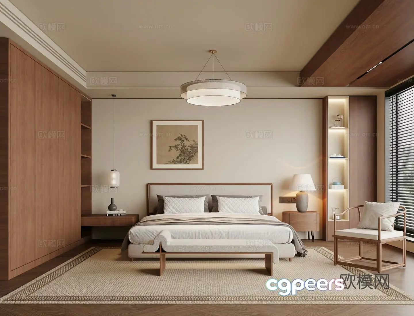 Song style home bedroom 3D model
