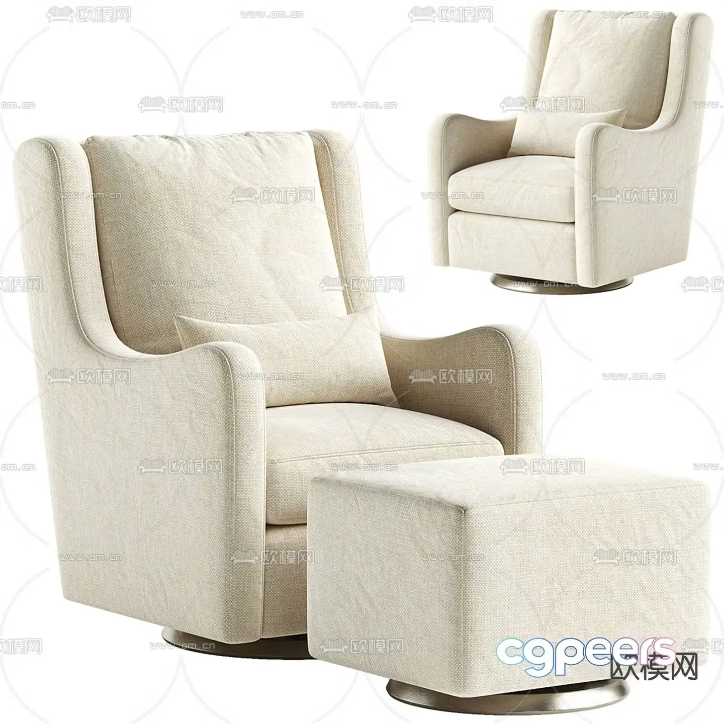 Milo lounge sofa 3d model