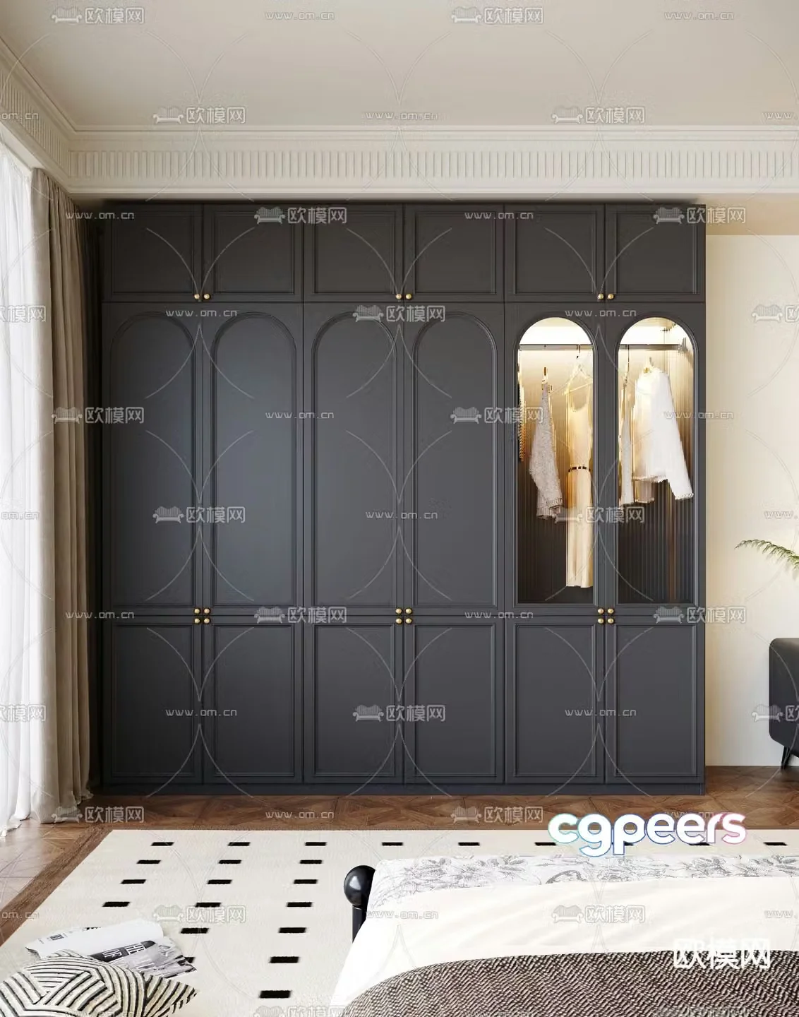 french wardrobe wardrobe 3d model