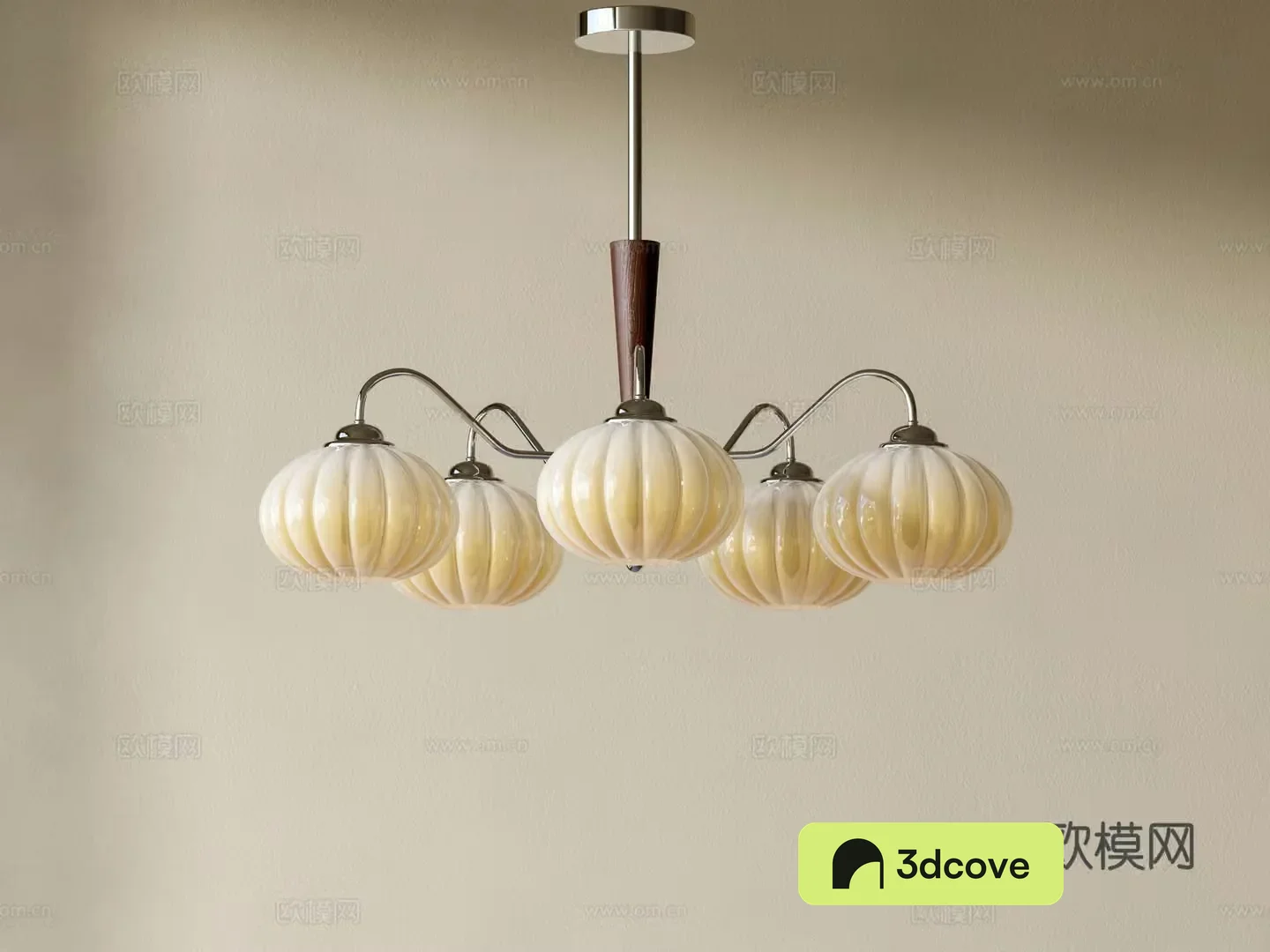 French pumpkin chandelier multi-head chandelier