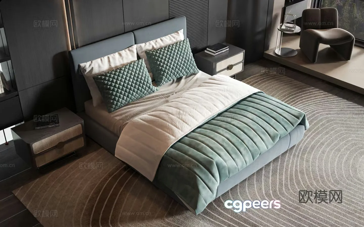 Modern style product bed 3d model