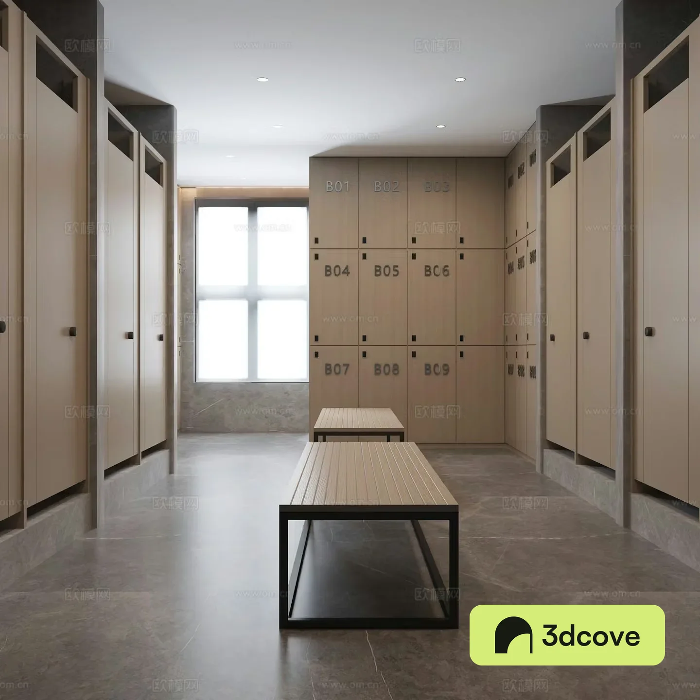Modern locker room