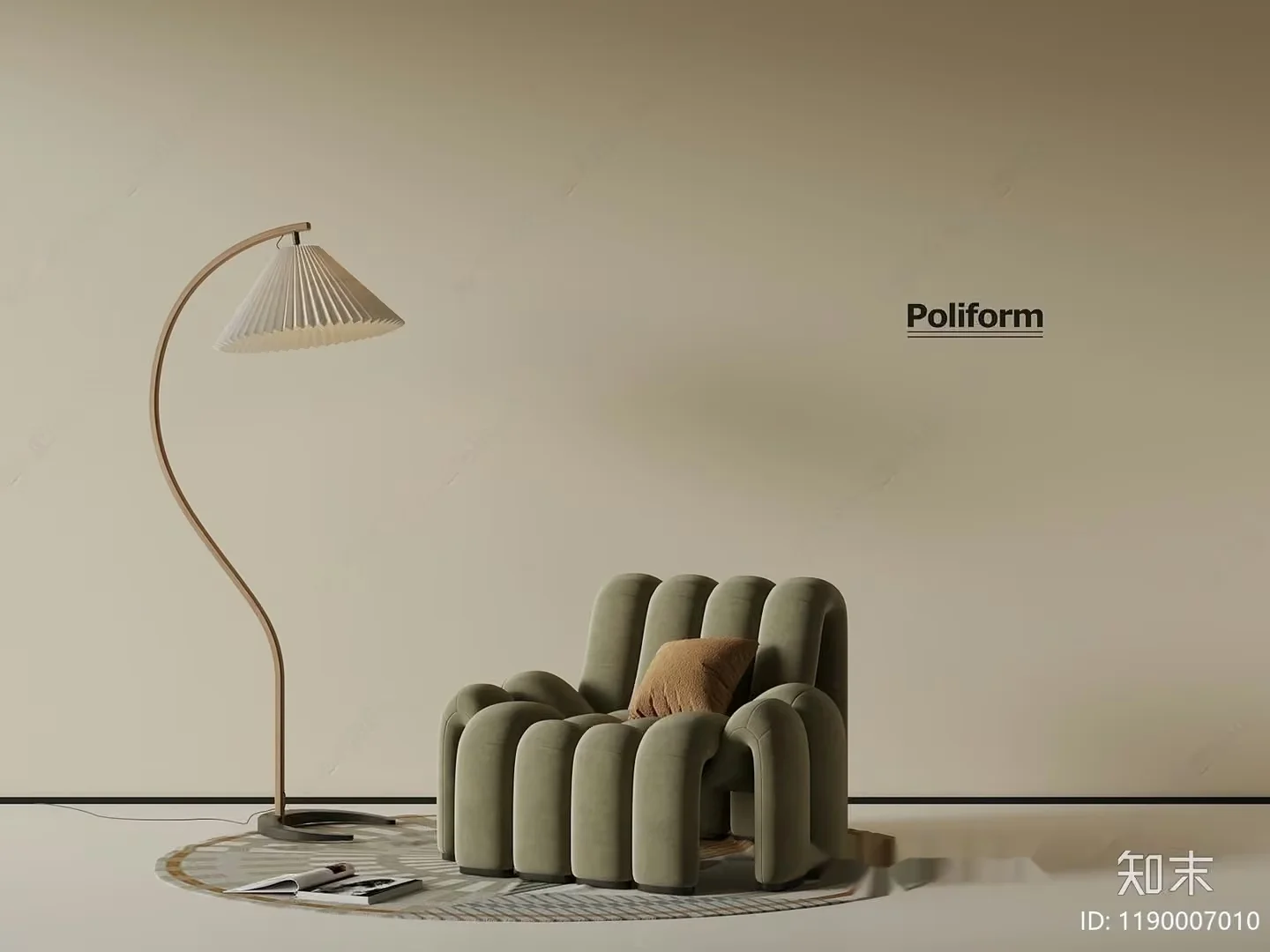 Modern Living Room 3D Model – 8278 – VRAY Render