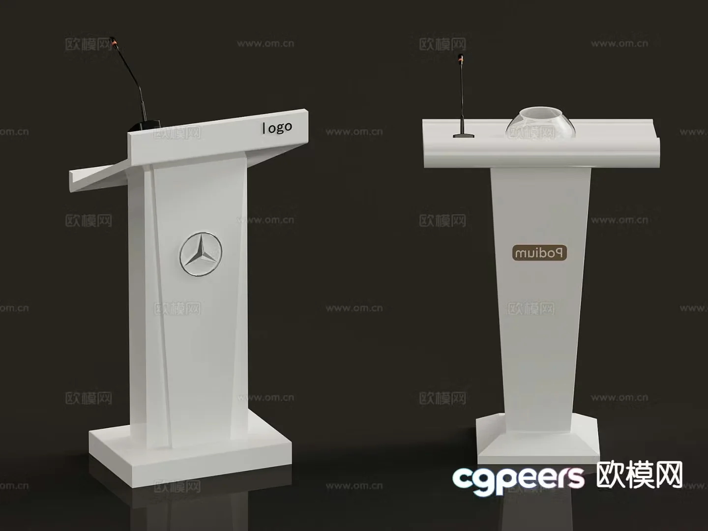 modern podium podium 3d model
