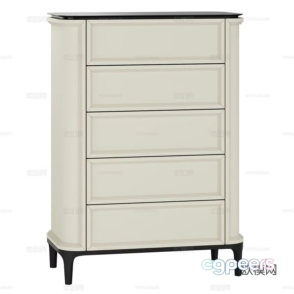 3d model of chest of drawers
