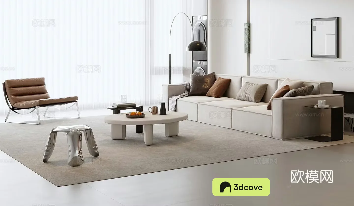 Modern sofa coffee table combination