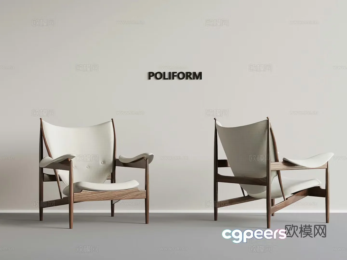 Leisure chair medieval style leisure chair single chair 3d model