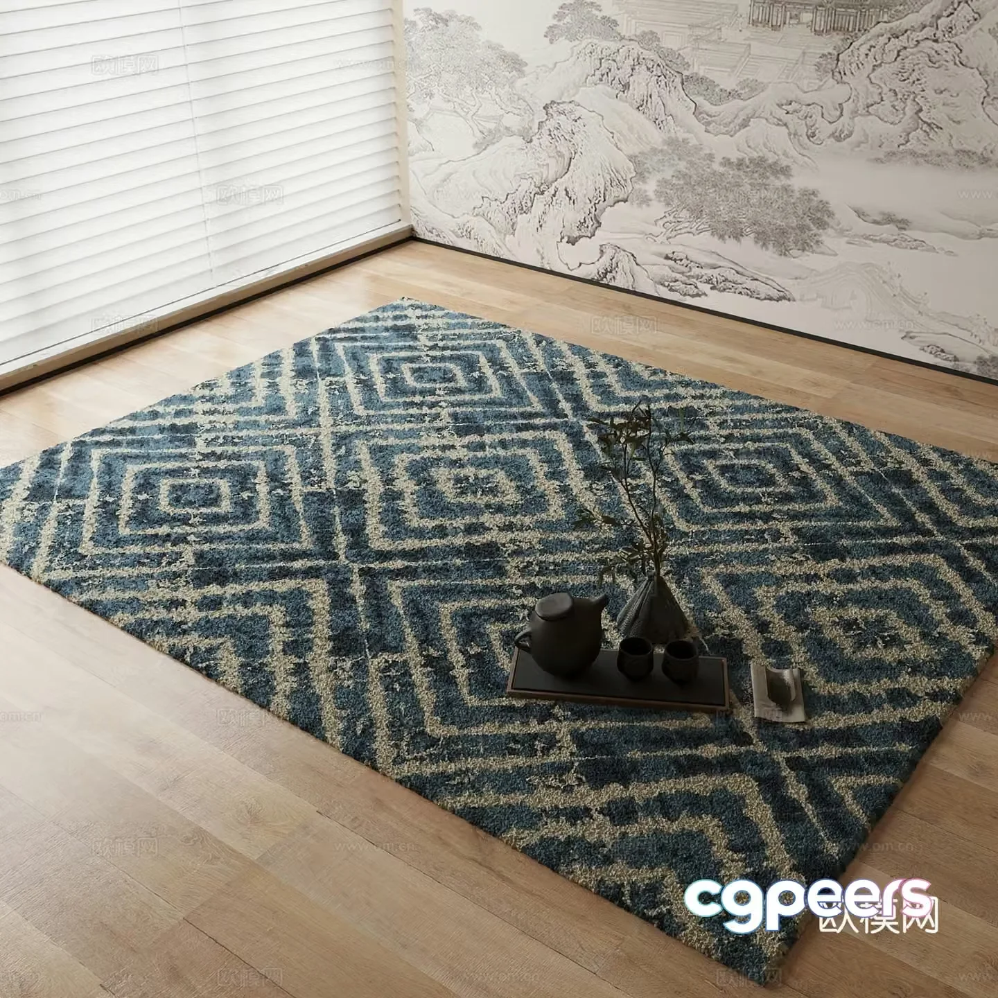 New Chinese carpet 3D model