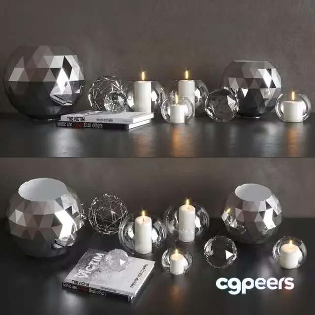 3ds Max Free – Decoration set with bowls