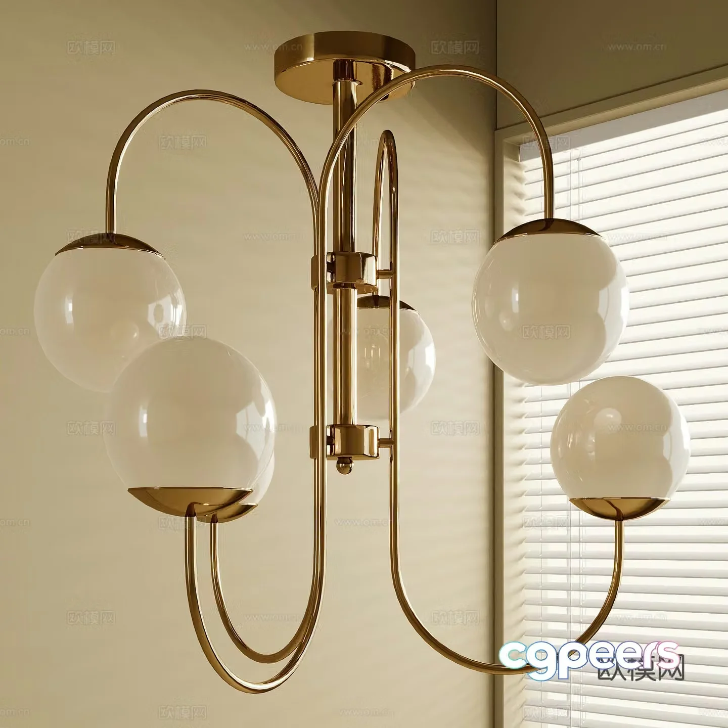 French chandeliers 3d model