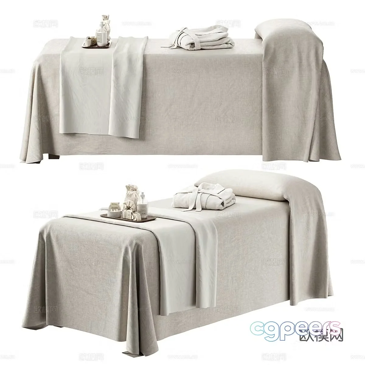 Hydraulic massage table 3d model