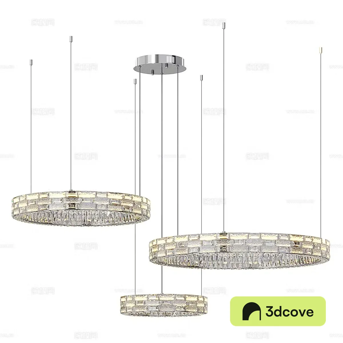 Light luxury chandeliers ring crystal lamp