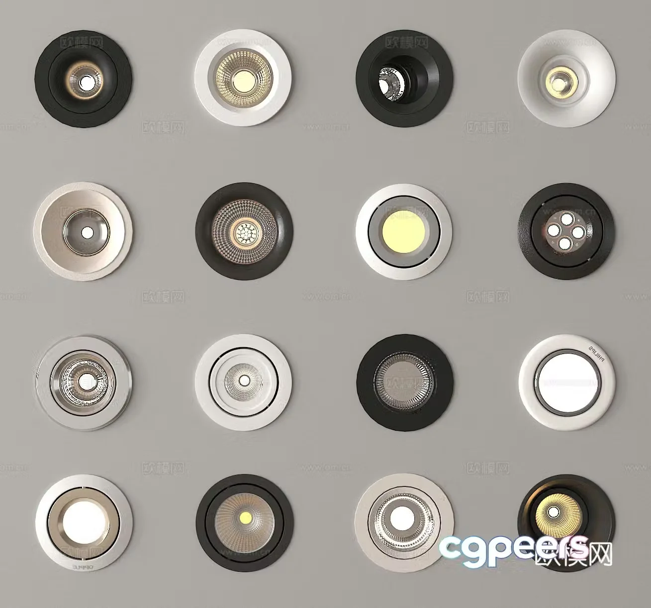 Spotlight Bull Eye Lamp 3D Model