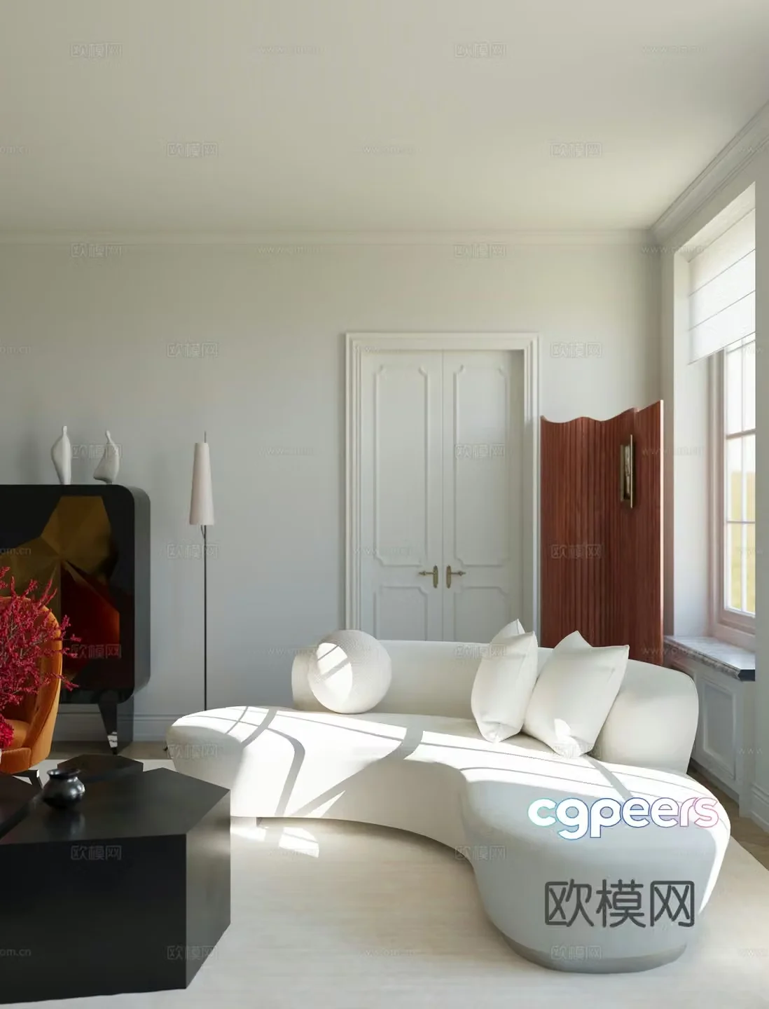 Modern living room 3d model