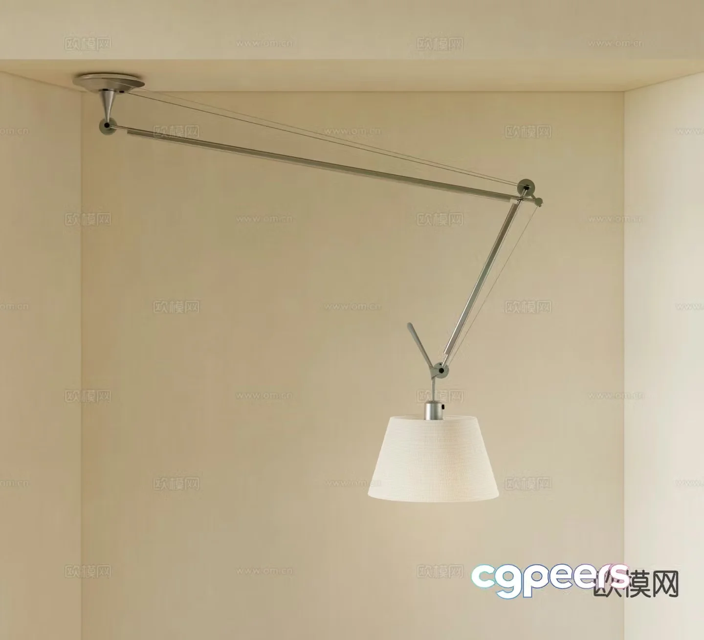 Modern Chandelier Desk Chandelier 3d Model