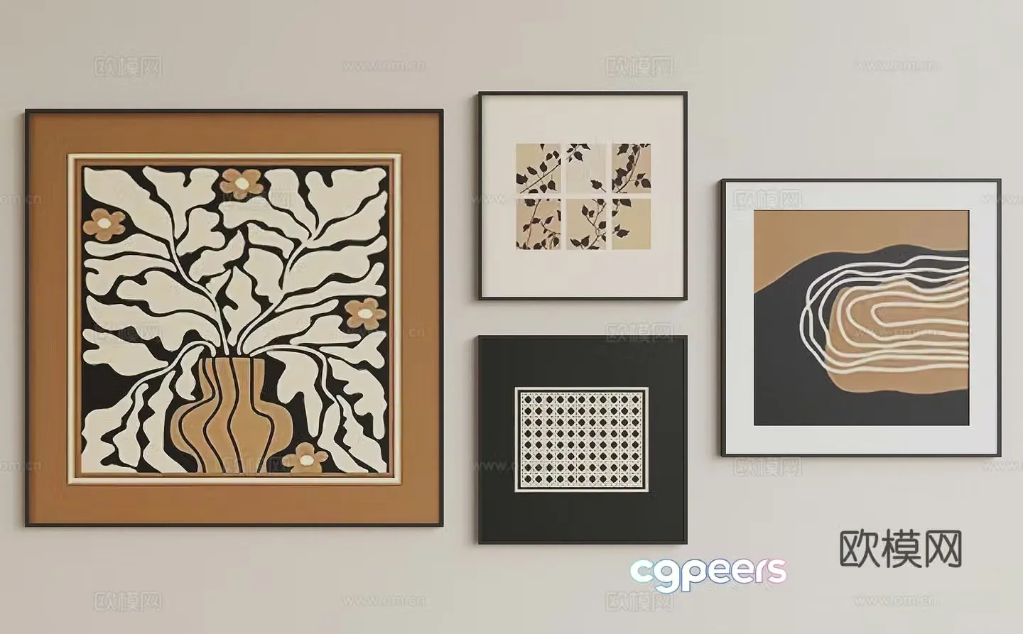 3D model of medieval hanging paintings