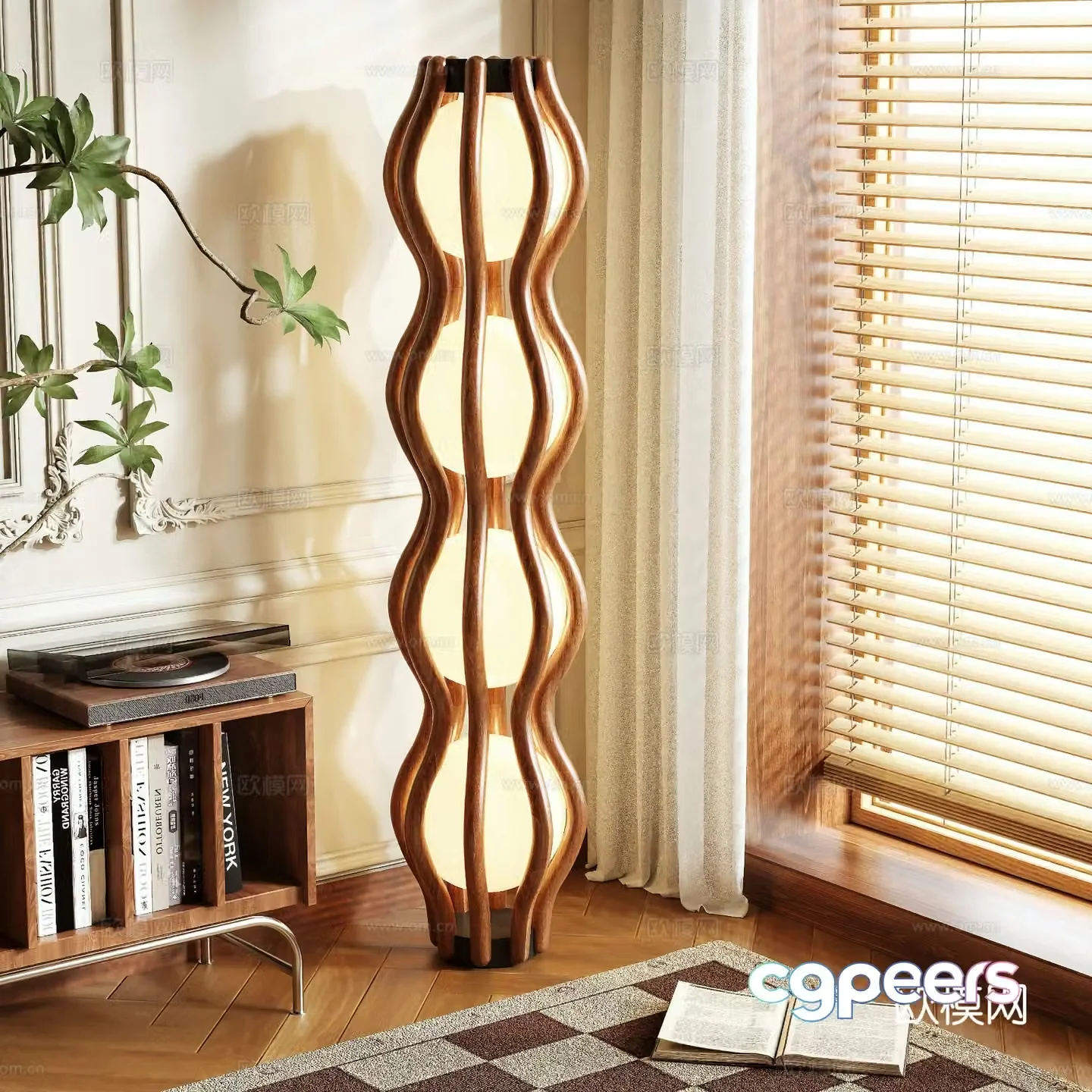 Medieval style floor lamp 3d model