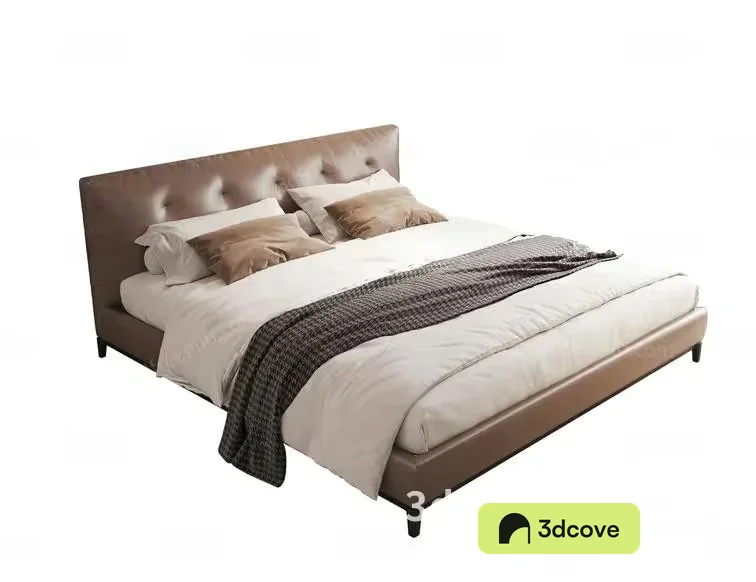 A Brown Leather Bed