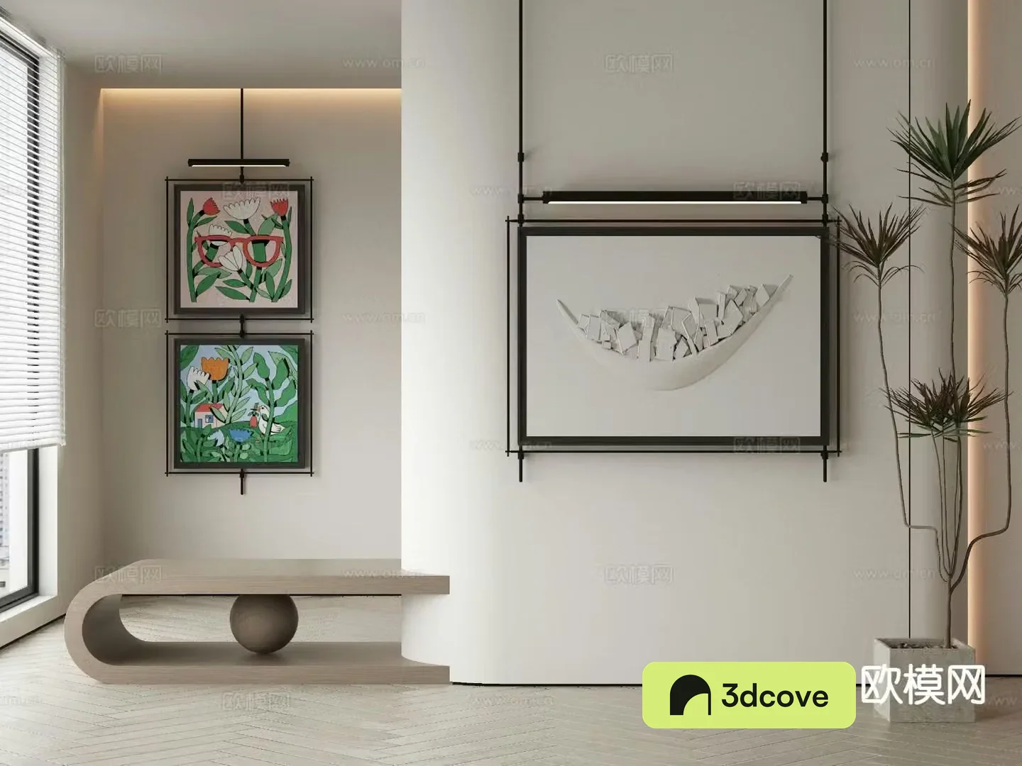 Modern art painting flower painting decorative painting