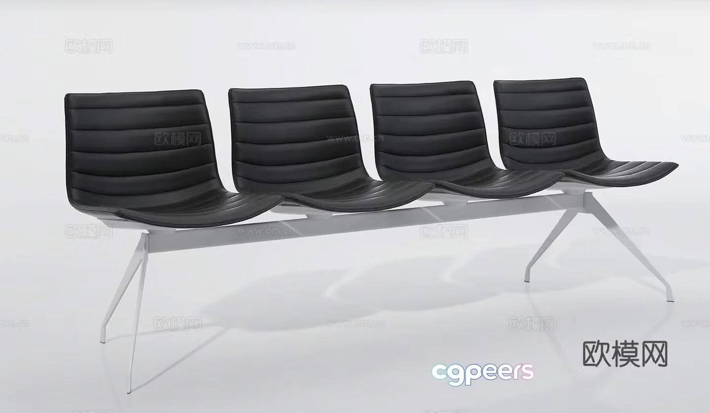 Modern public chair Public chair Station chair 3d model