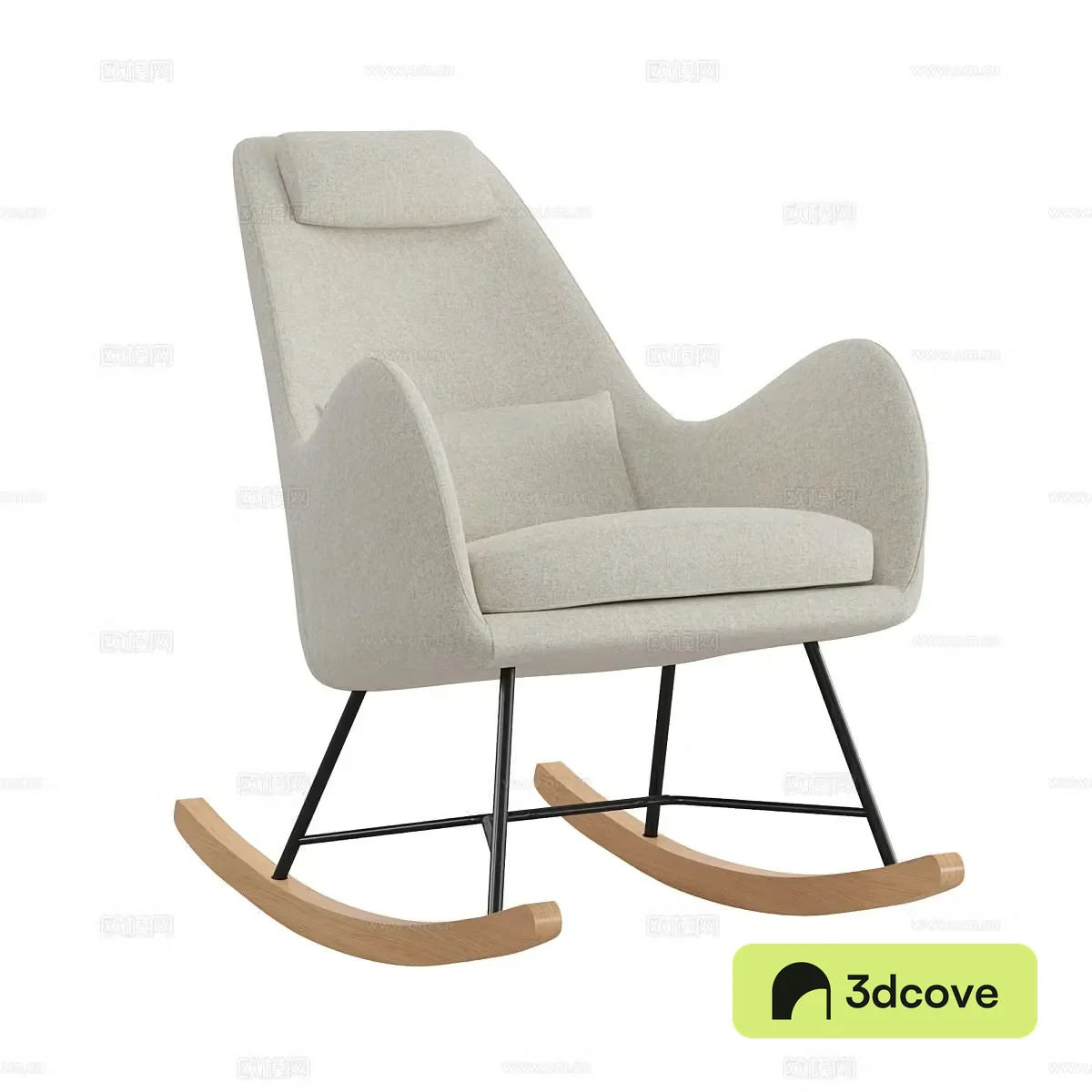Modern Nordic Leset Duglas Rocking Chair