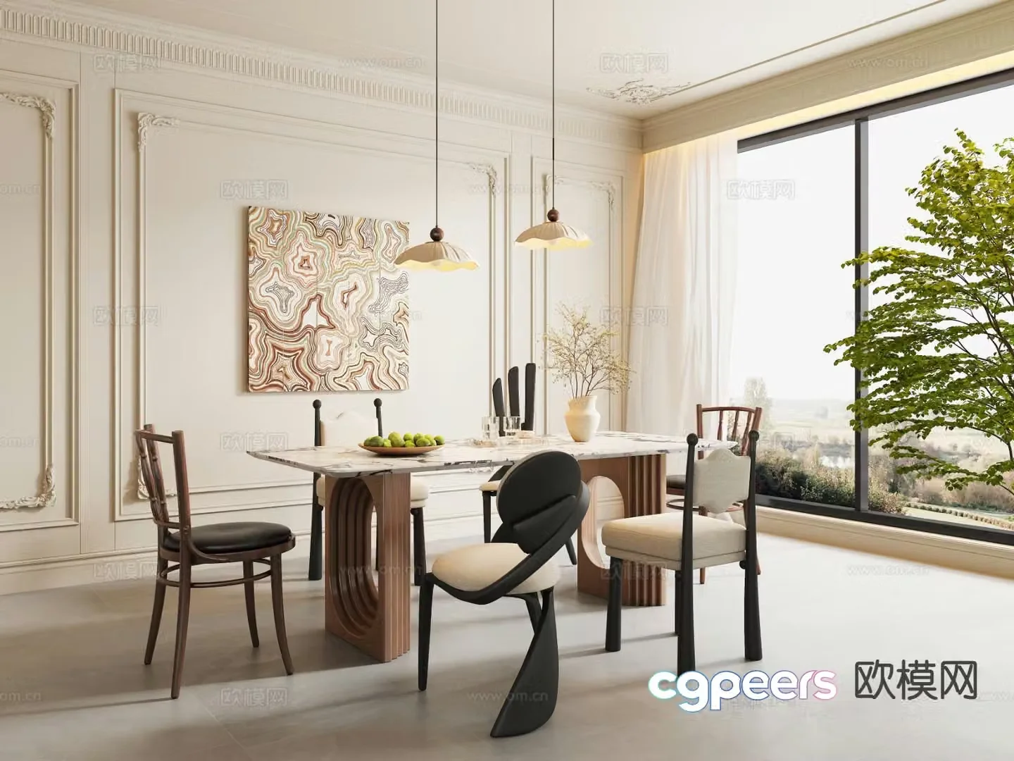 French restaurant 3d model