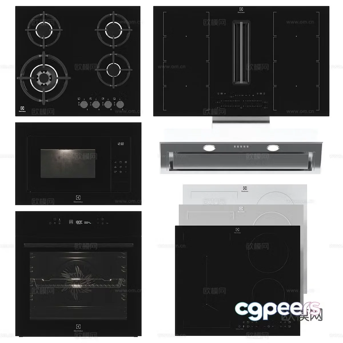 Kitchen appliance set 3d model