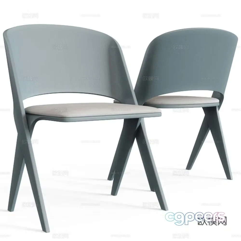 Modern chair dining chair 3d model