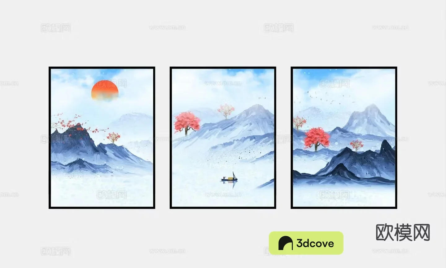 New Chinese style landscape painting decorative painting