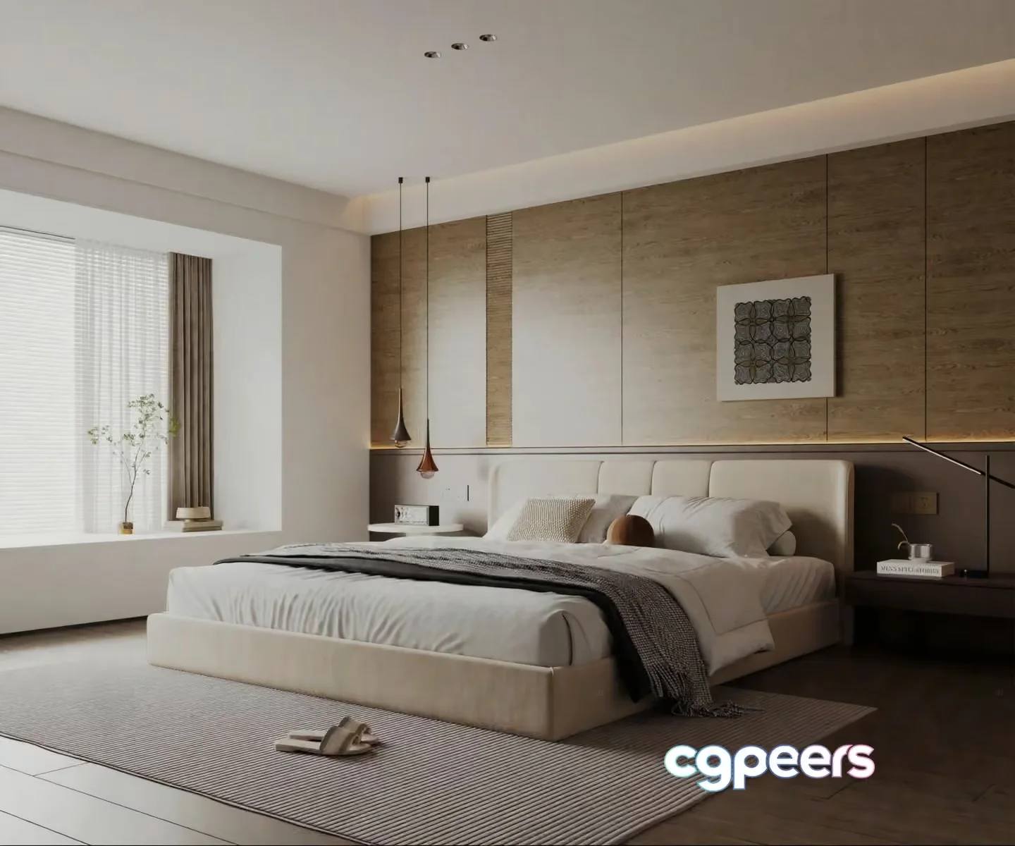 Modern Bedroom Design 3D Model – 21006 – VRAY Render
