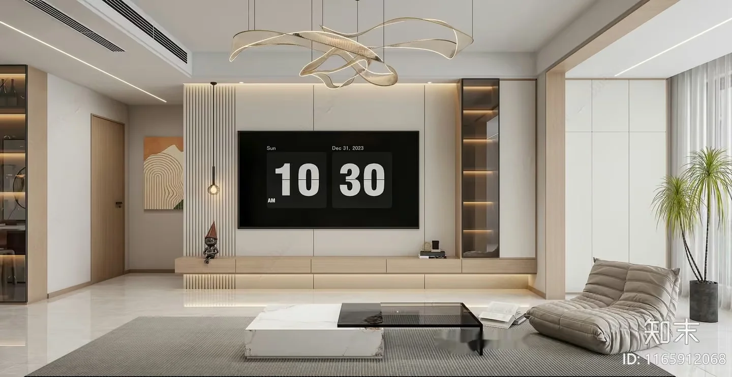 Modern Living Room 3D Model – 20690 – VRAY Render