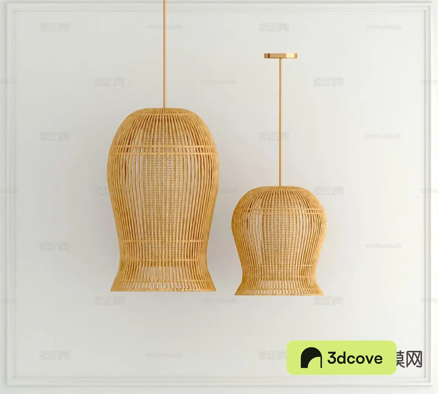 Wabi-sabi chandelier bamboo chandelier