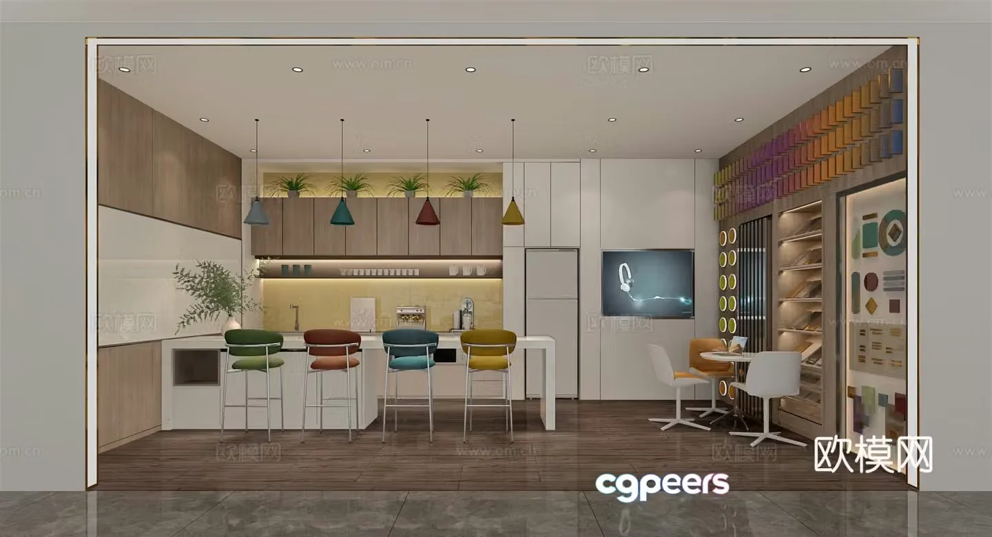 Modern pantry leisure area reception area 3D model