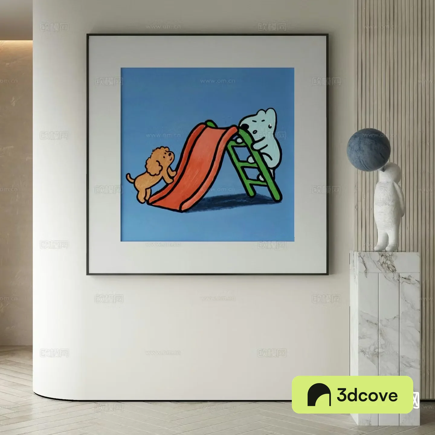 Modern cartoon painting decorative painting