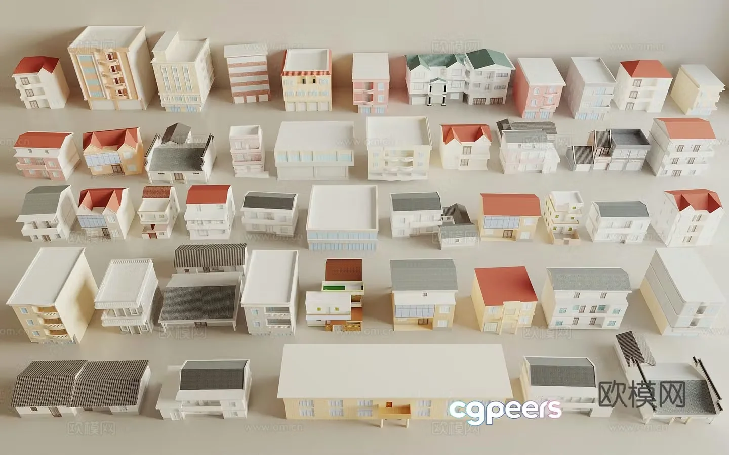 Rural houses self-built houses rural houses 3d model