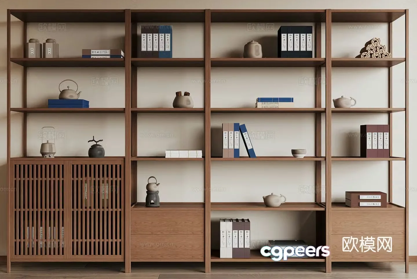 New Chinese style 3D model of Bo Gu shelf