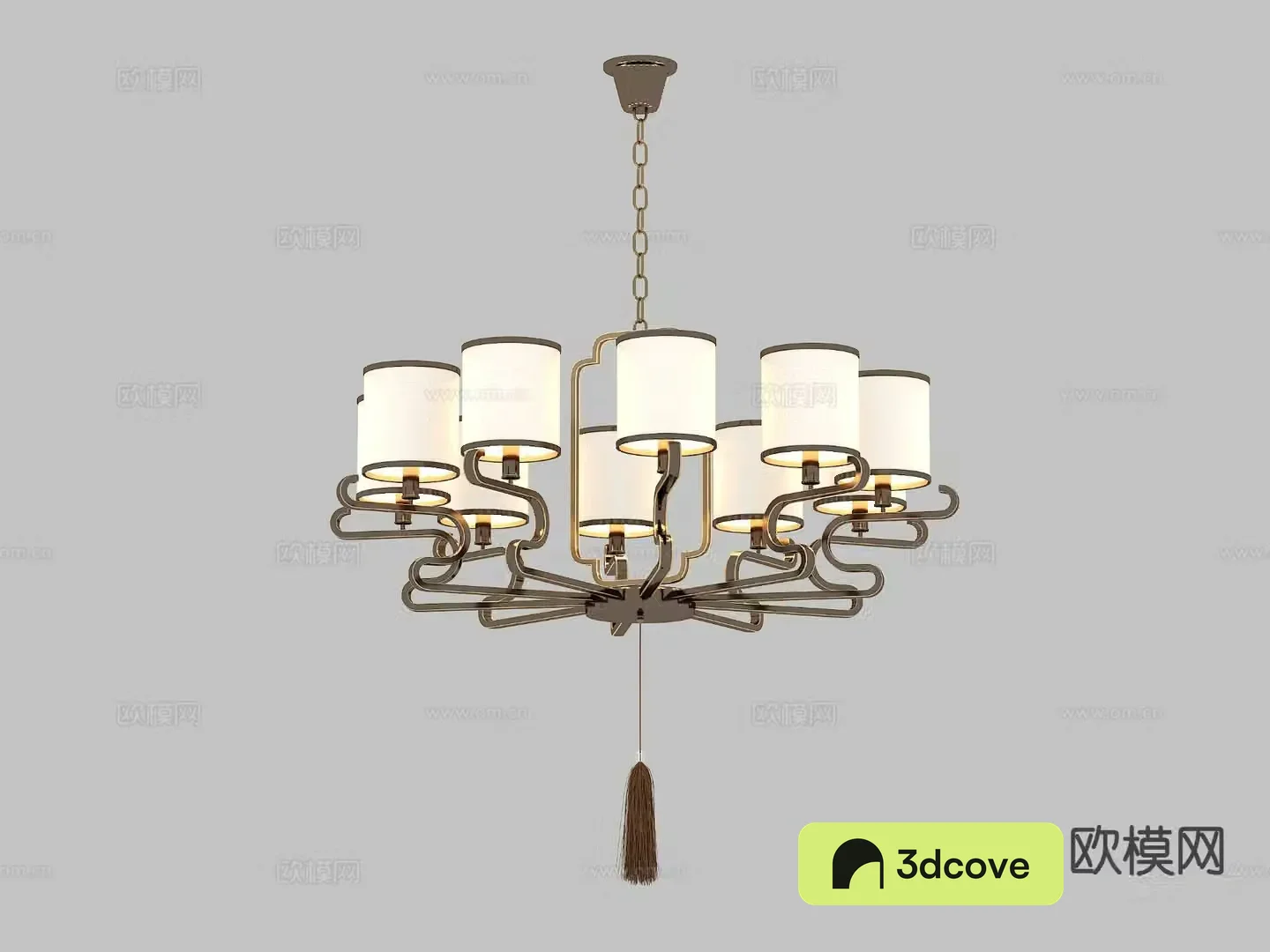 Chinese style multi-head chandelier