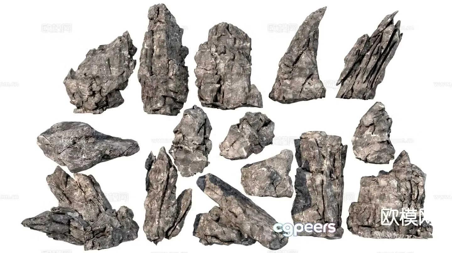 rock stone stone landscape stone 3d model