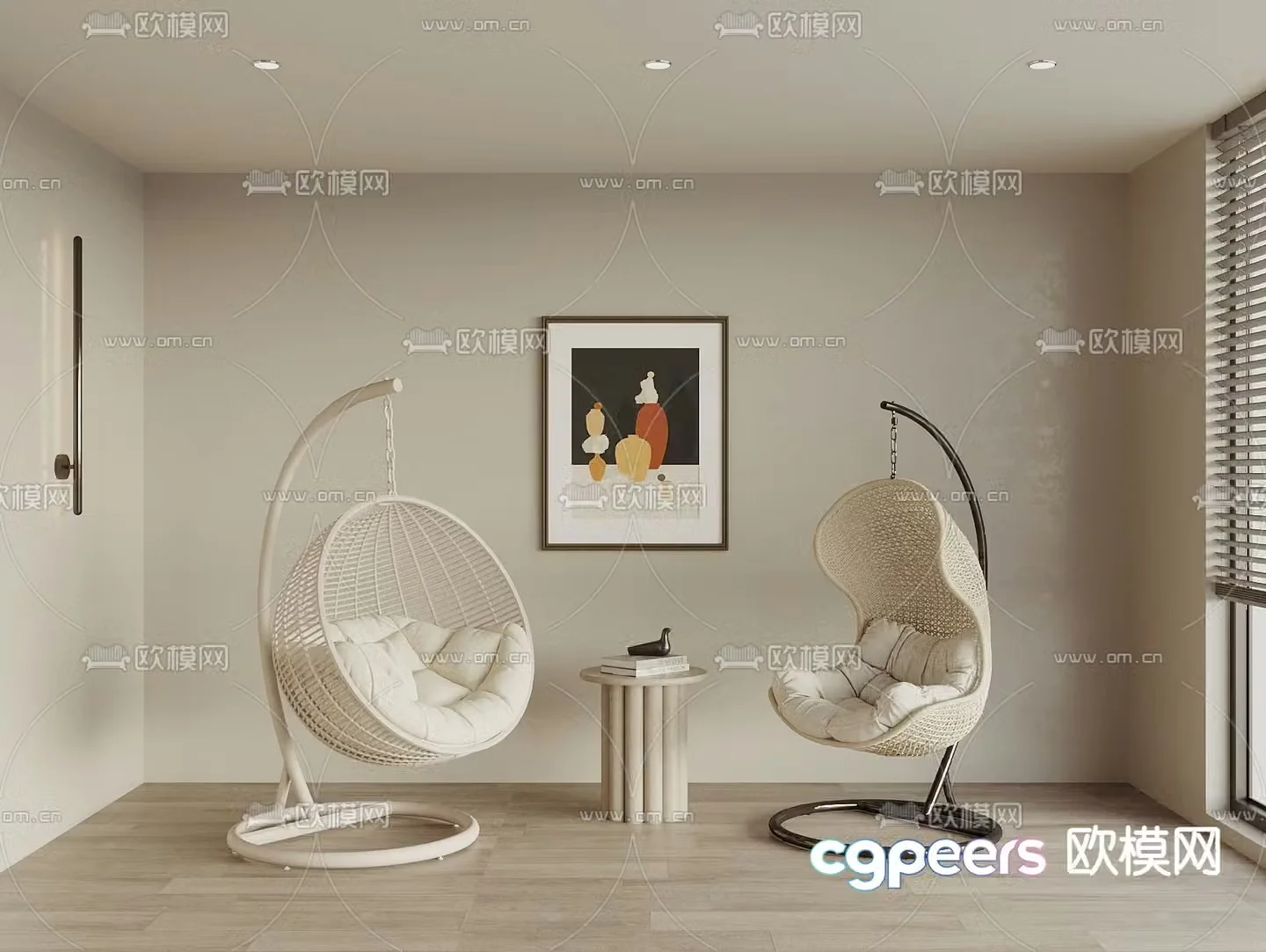 Modern hanging chair 3d model