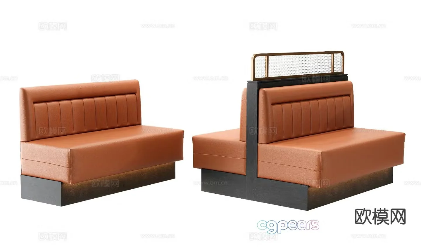 Card seat sofa backrest sofa 3d model