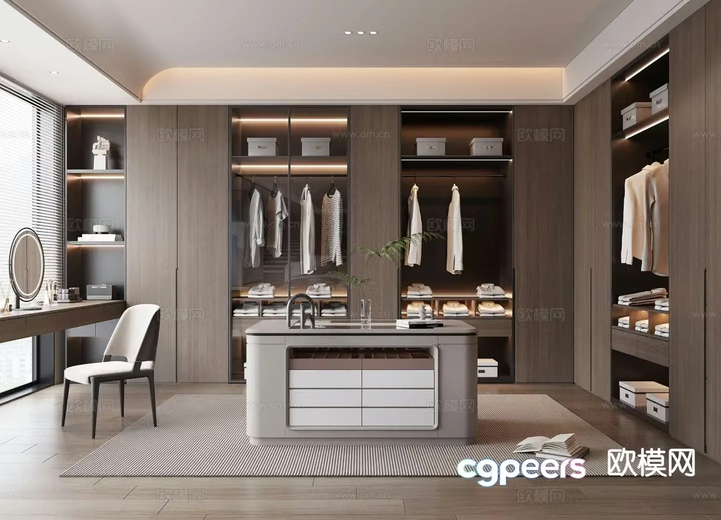 Modern cloakroom 3d model