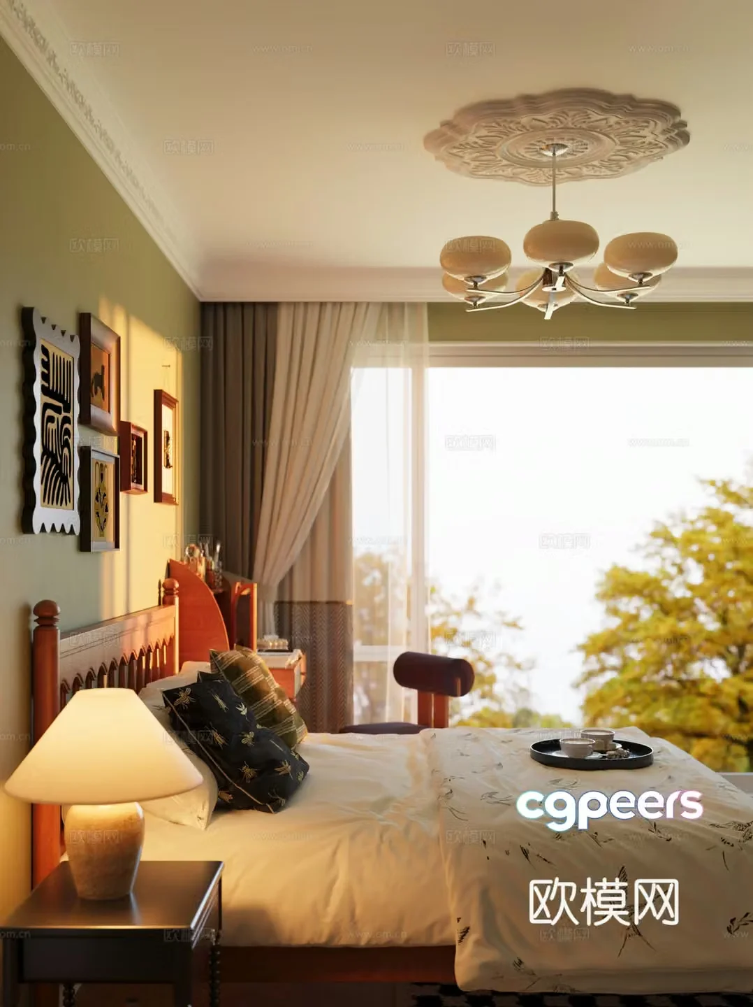 Modern bedroom 3d model