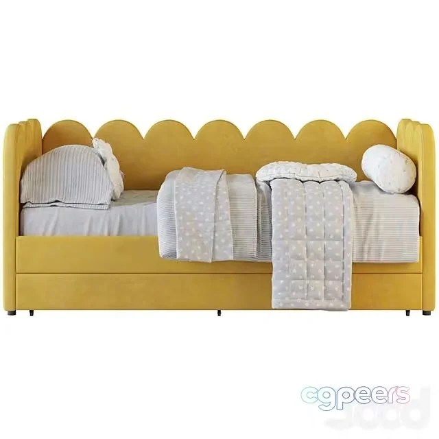 3ds Max Free – Children’s bed Tabby 90 Velvet Yellow