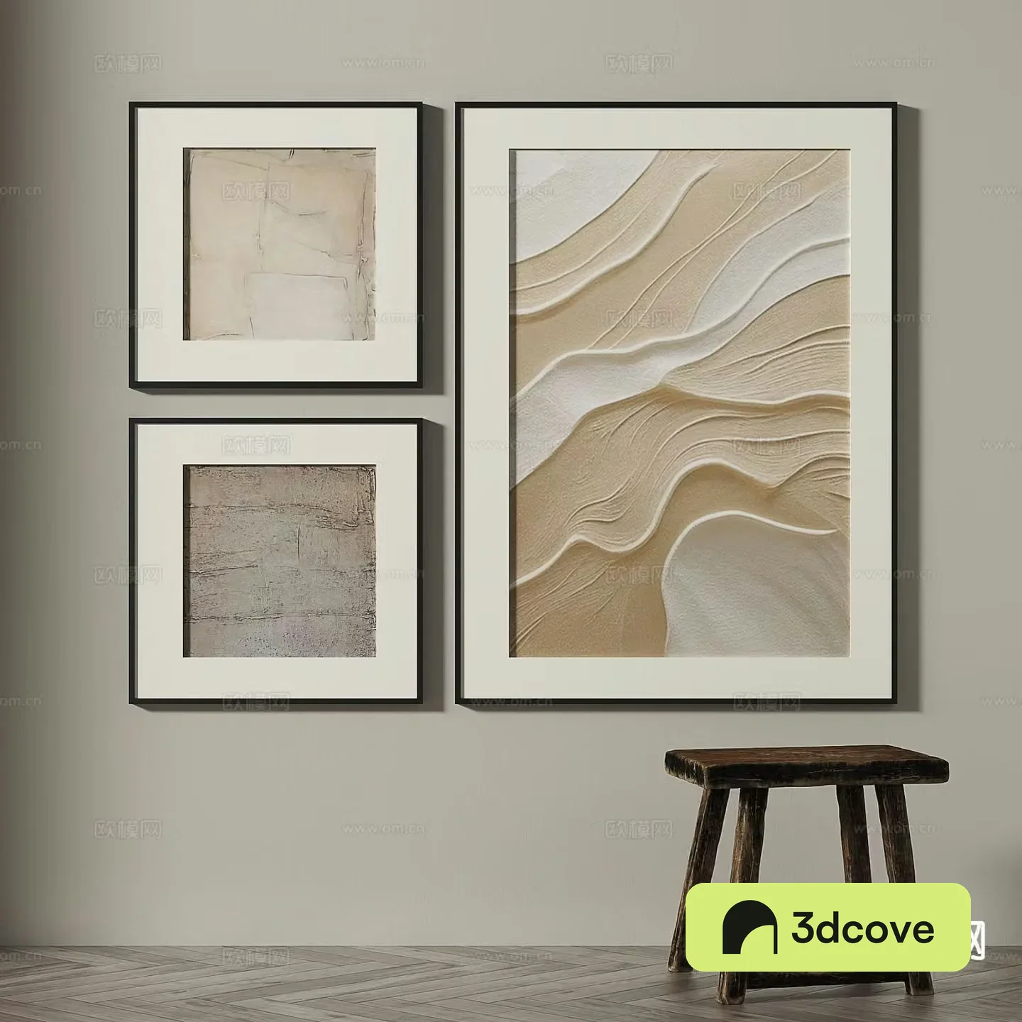 Wabi-sabi texture painting decorative painting
