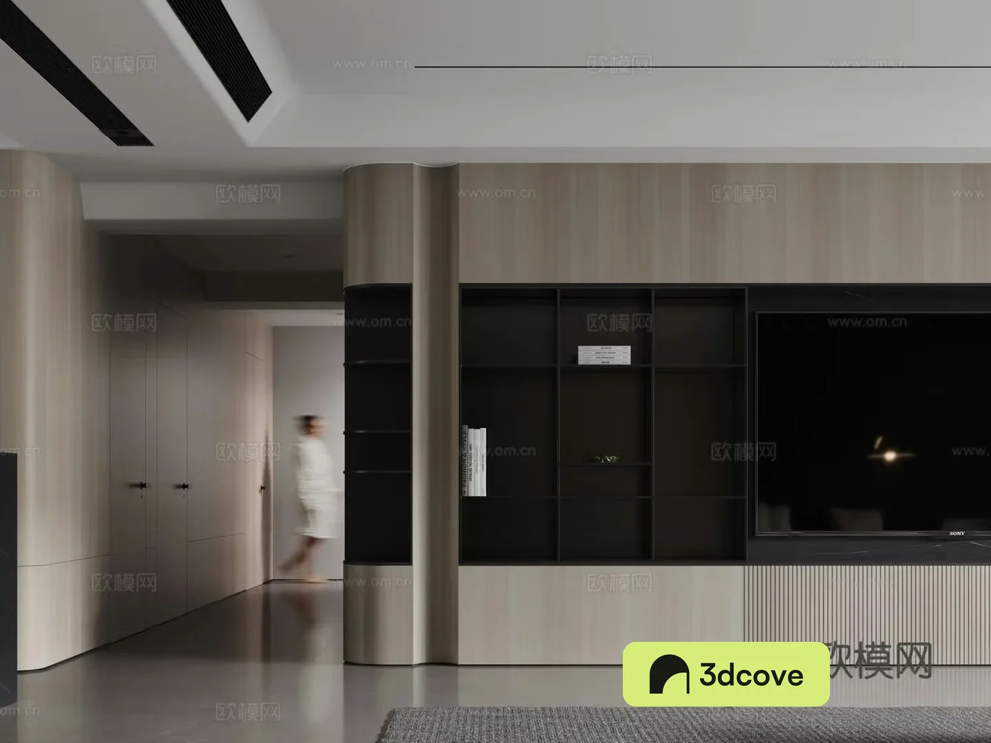 Modern TV background wall