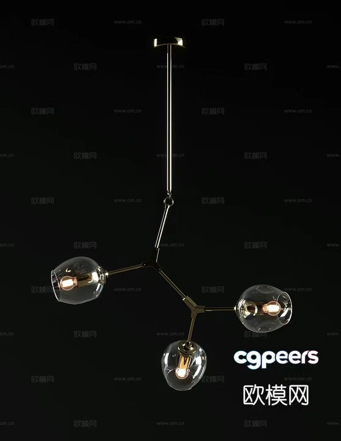 Modern chandelier 3d model