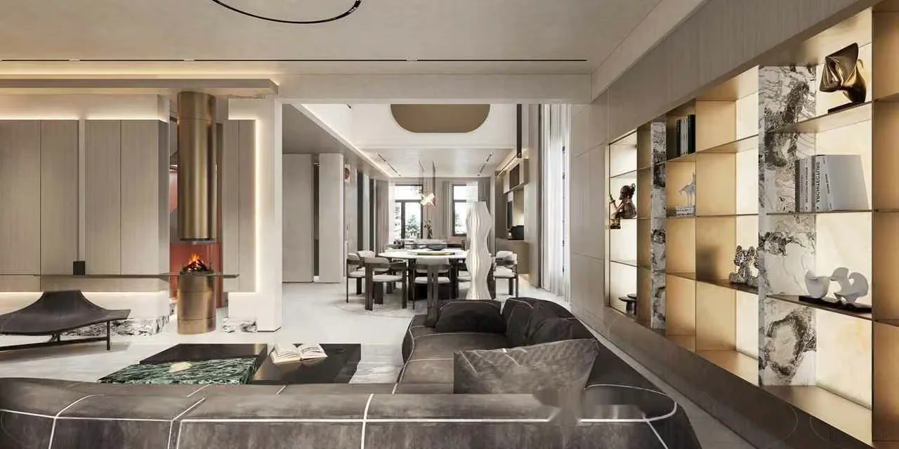 Modern Living Room 3D Model – 110 – VRAY Render